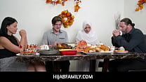 HijabFamily  -  Thanksgivings Dinner With Girlfriend In Hijab- Nadia White